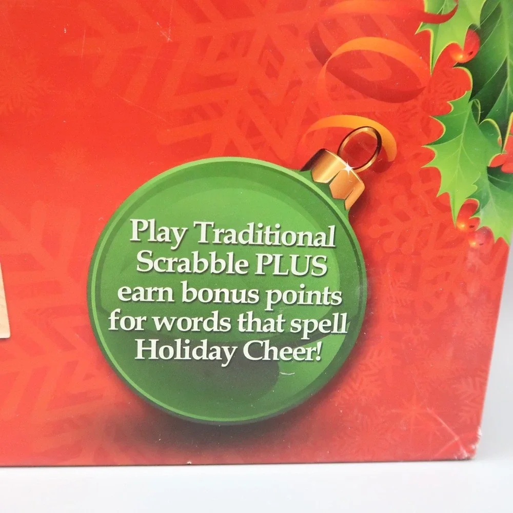 SCRABBLE Crossword Game Holiday Edition Christmas Fun Hasbro 2011 100% Complete